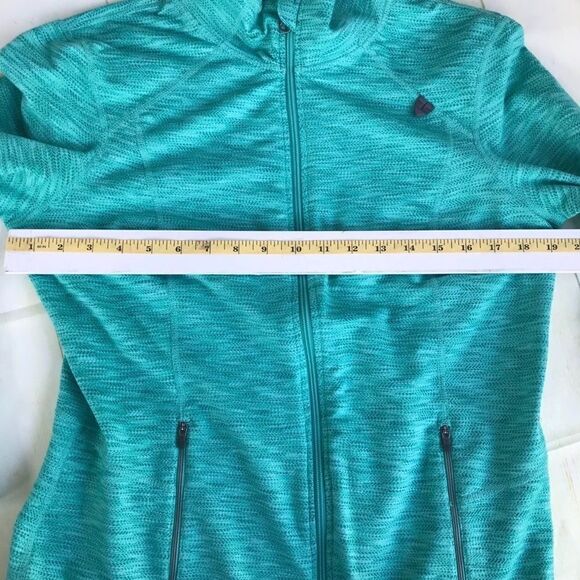 Tangerine Green Space Dye Zip Activewear Jacket L - Picture 5 of 8